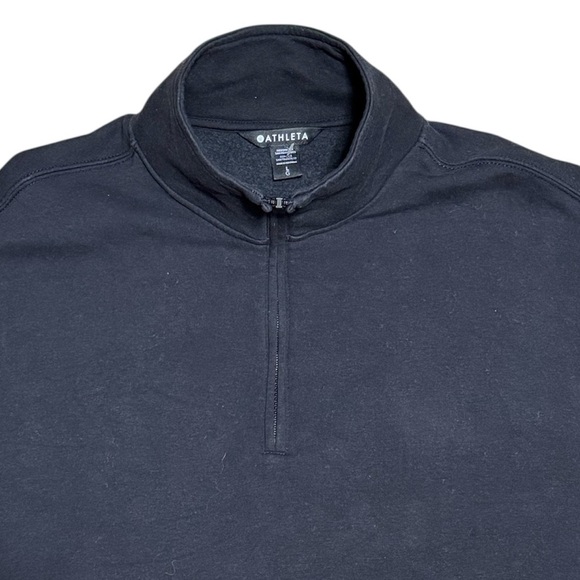 ATHLETA Women's Forever Fleece 1/4 Zip Sweatshirt - Black, Large - Picture 4 of 8